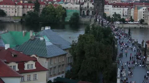 Prague Bridge 2 Video stock 12759022