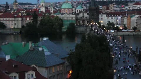 Prague Bridge 3 1 Video stock 12759728