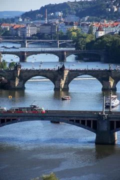 Prague bridges Stock Photos