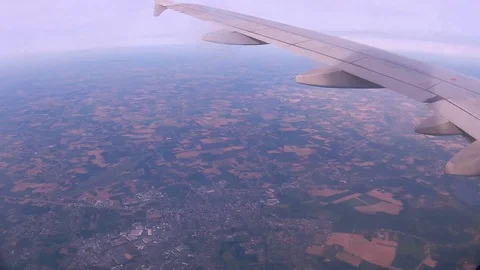 Prague to Brussels  flight May 23, 2017 Stock Footage 91597591