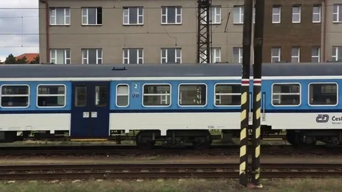 Prague to Budapest Passing Train Stations Stock Footage 79162416