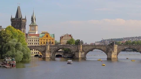Prague Carlo's Bridge Vídeos de archivo 90619522