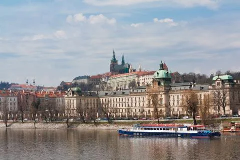 Prague castle cityscape Stock Photos