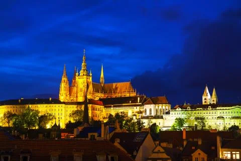 The prague castle close up Stock Photos