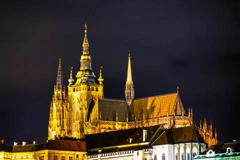 The prague castle close up Stock Photos
