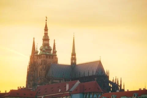 The prague castle close up Stock Photos