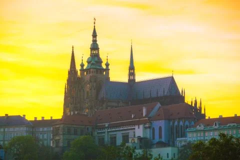 The prague castle close up Stock Photos