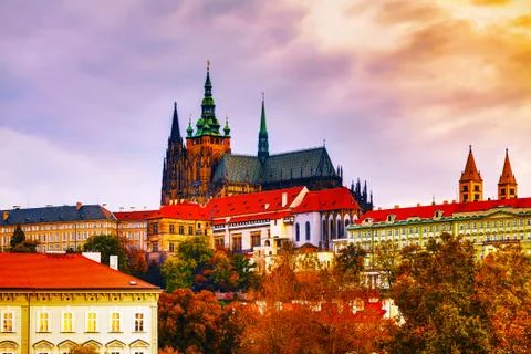 The prague castle close up Stock Photos