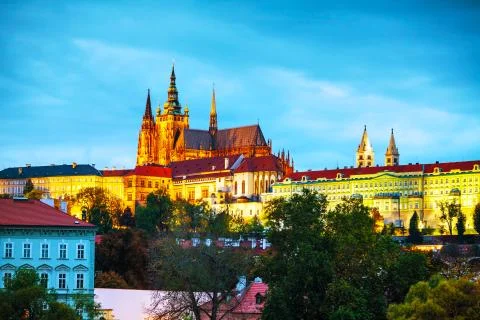 The prague castle close up Stock Photos