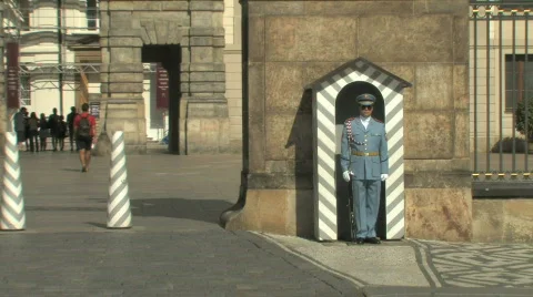 Prague Castle in Czech Republic in Eastern Europe Stock Footage 530928
