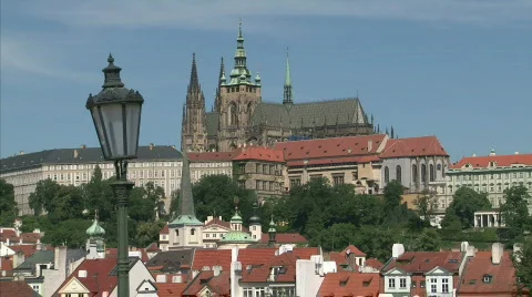 Prague castle ponarama Stock Footage 486483