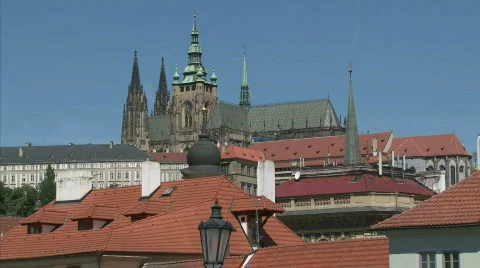 Prague castle ponarama Stock Footage 486496