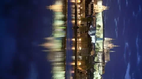 Prague castle reflection Stock Footage 10802887