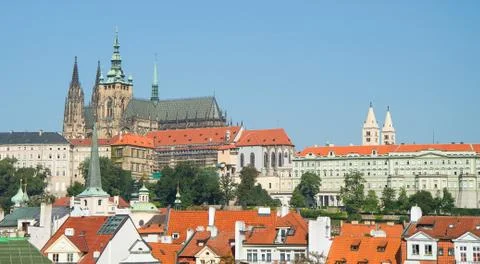 Prague castle in spring Foto stock