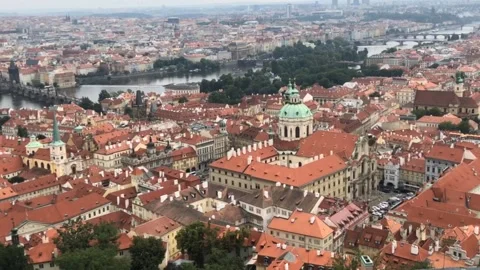 Prague Castle View Point, Prague, Czech Republic Stock Footage 135676501