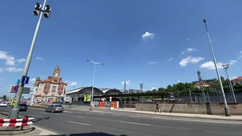 Prague Central Station Exterior Architecture May 30 2026 Video stock 336281111