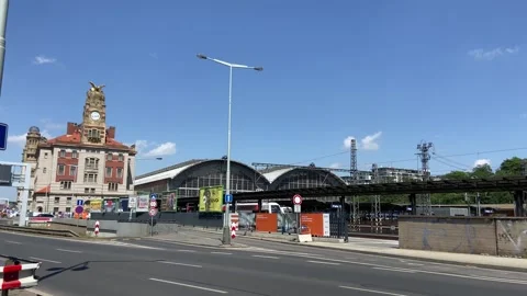 Prague Central Station Exterior Architecture May 30 2026 Stock Footage 336281118