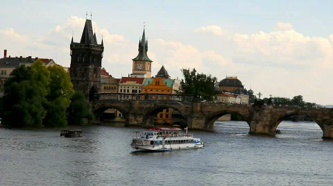 Prague The Charles Bridge 17 Stock Footage 773166