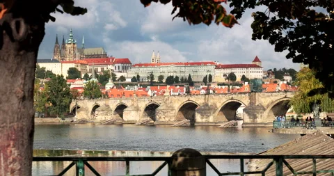 Prague - Charles bridge, Czech Republic Video stock 247477053