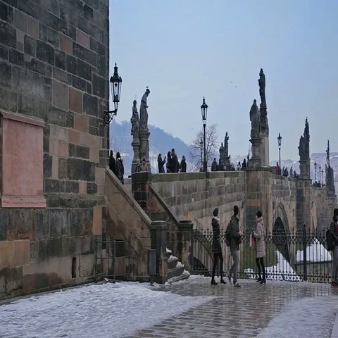 Prague, Charles Bridge Stock Footage 69411379