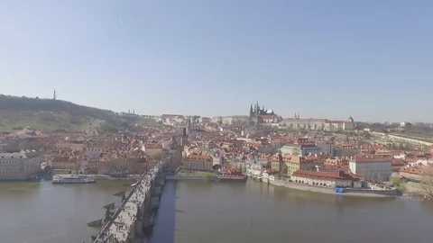 Prague Charles Bridge Video stock 92701284