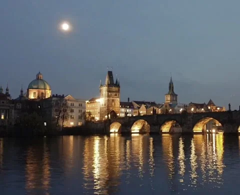 Prague, Charles Bridge Video stock 231616695