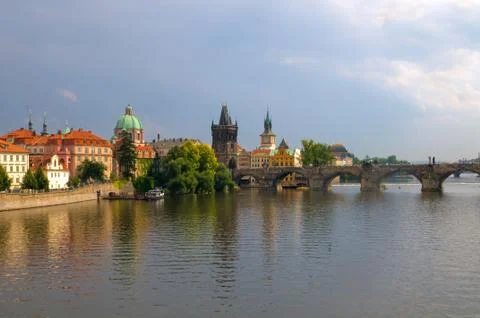 Prague, charles bridge. Stock-Fotos
