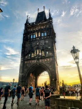 Prague Charles Bridge Stock Photos