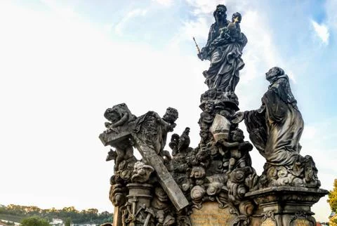 Prague Charles Bridge Stock Photos