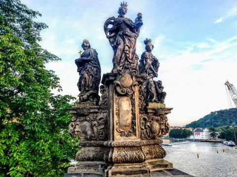 Prague Charles Bridge Stock Photos