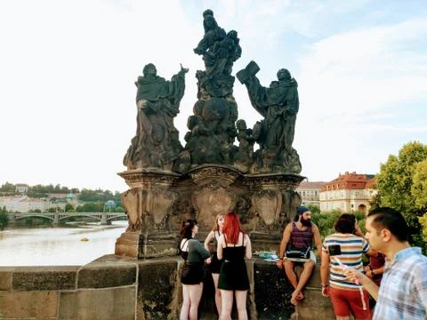 Prague Charles Bridge Stock Photos