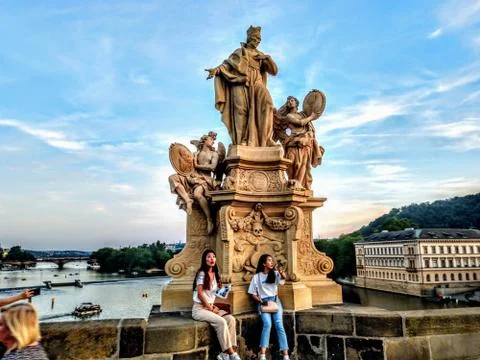 Prague Charles Bridge Stock Photos