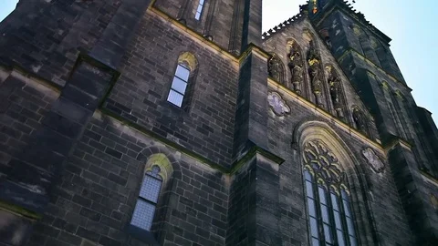 Prague Church in winter Stock Footage 73354066