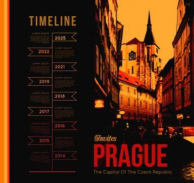 Prague city Stock Illustration