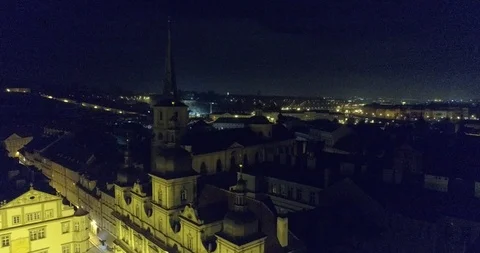 Prague City Night Time Stock Footage 121009908