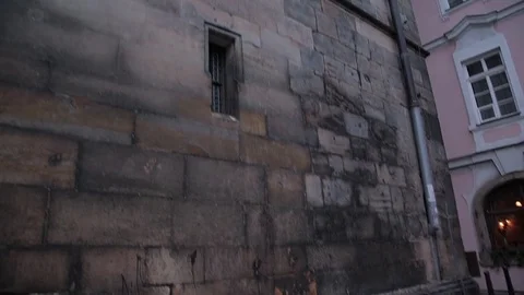 Prague City Tower. Winter Stock Footage 73354226