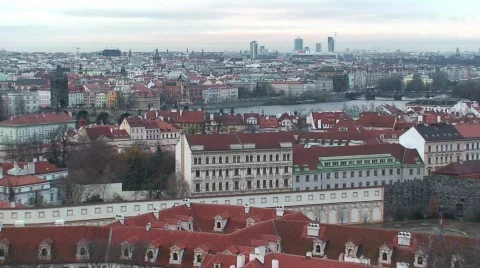Prague City View Stock Footage 286853