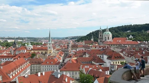 Prague Cityscape, Czech Republic Stock Footage 75337099