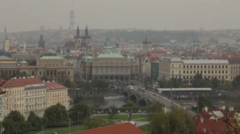 Prague Cityscape Stockbeeldmateriaal 43264287