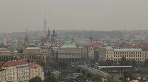 Prague Cityscape More Skyline Stockbeeldmateriaal 43264129