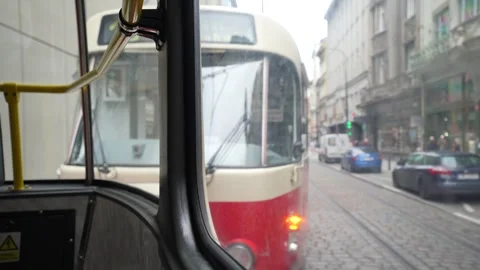Prague , Czech republic ,01 01 2026 : tram and public transportation Stock Footage 283693892