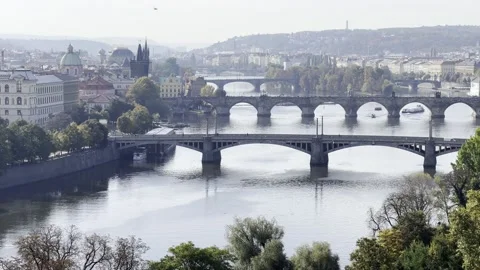 Prague. Czech Republic. 4K background video clip. 4k stock footage. Stockbeeldmateriaal 218376021