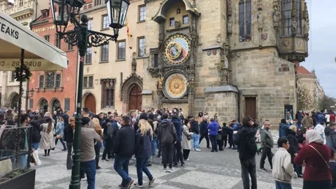 Prague, Czech Republic, April 4, 2026 - Easter market crowds Prague Stock Footage 332160661