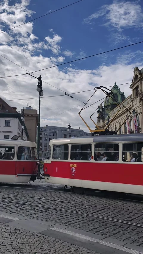 Prague, Czech Republic – August 20, 2026: Tram in City Center Stock-Footage 342980642