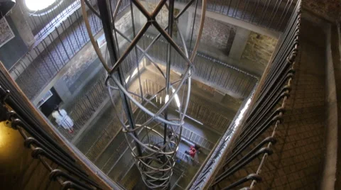 PRAGUE - CZECH REPUBLIC, AUGUST 2015: astronomical tower inside Video stock 58897959