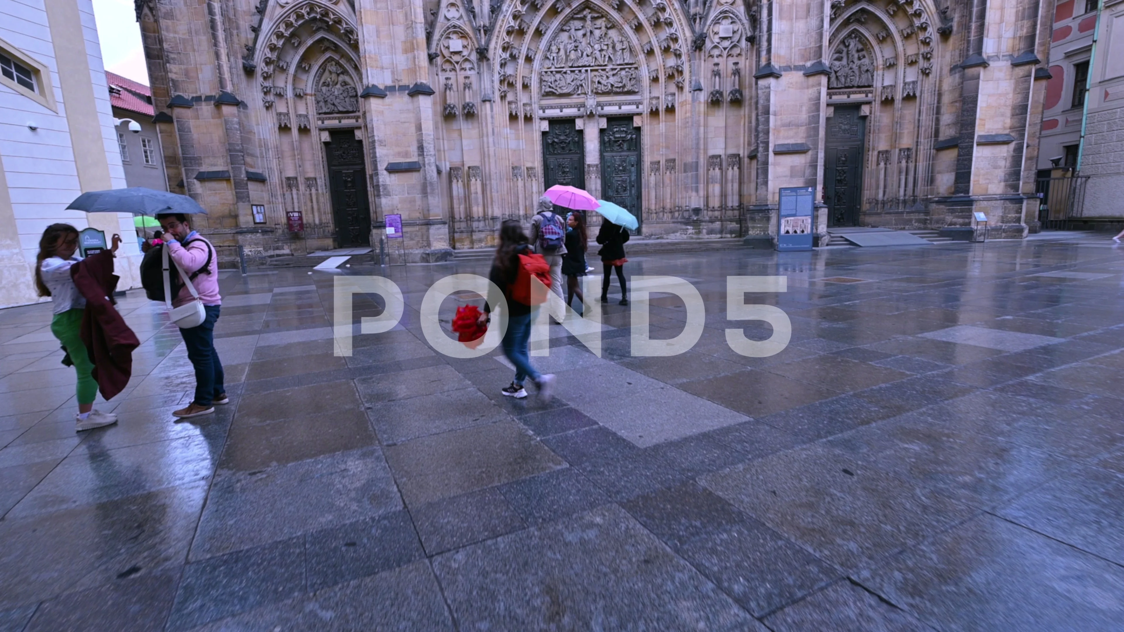 Prague, Czech Republic, August 4,2023. POV footage with an iconic image of  the