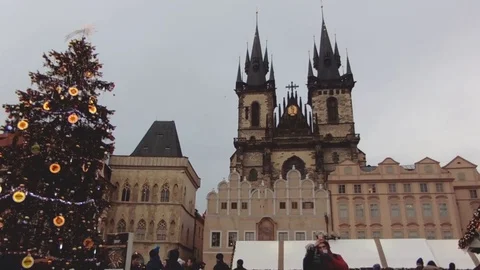 Prague, Czech Republic - December, 2017: young couple use smartphone, background Stock Footage 83347660