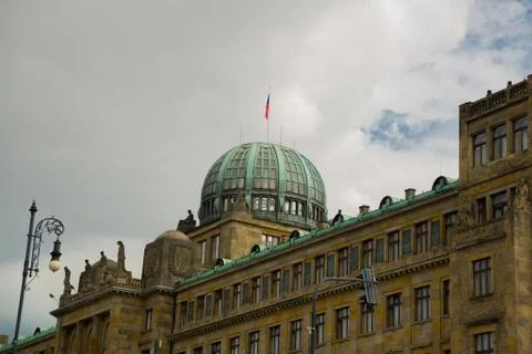Prague, Czech Republic: Dome of the Ministry of Industry and Trade of the Cze Stock Photos