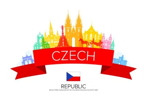 Prague, Czech Republic. Stock Illustration