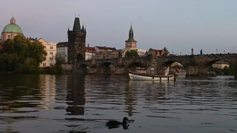 PRAGUE, CZECH REPUBLIC - JULY 17th 2025: City Center Life and Architecture Stock Footage 329532199